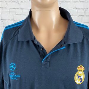 Adidas Real Madrid player issued CL Polo Shirt XXL